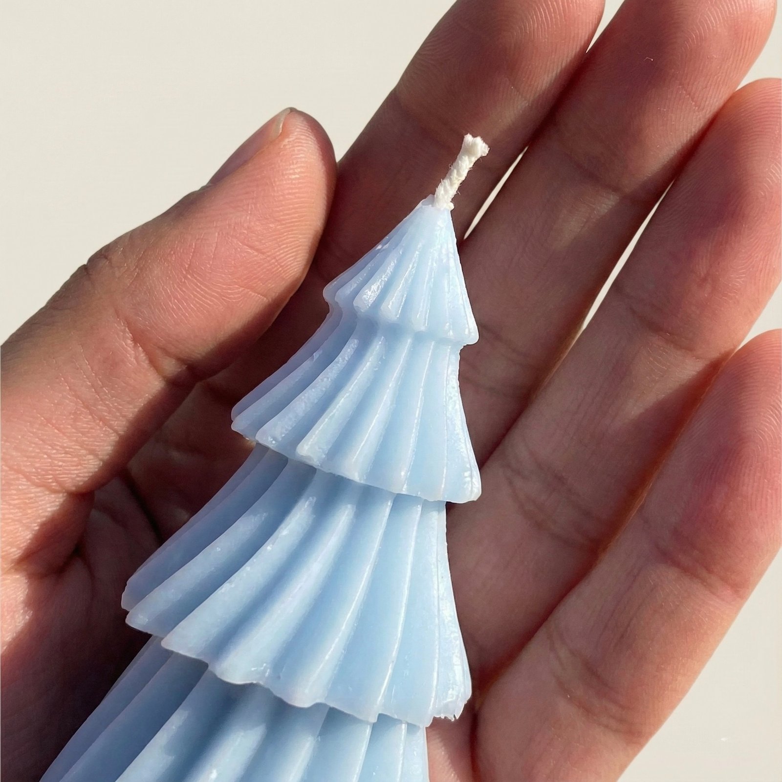 Christmas Tree Candle sky blue