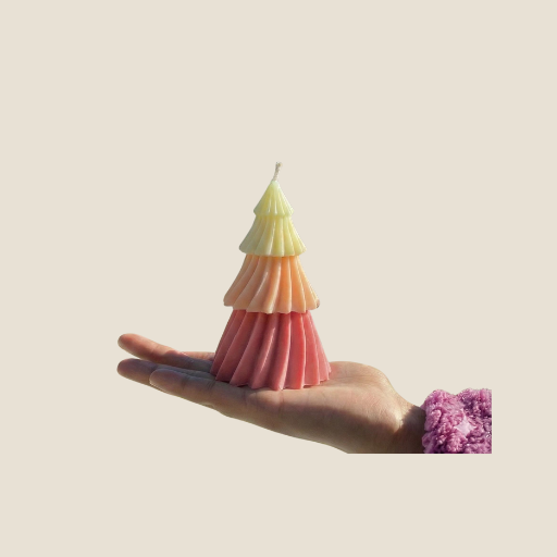 Christmas Tree Candle Tricolor