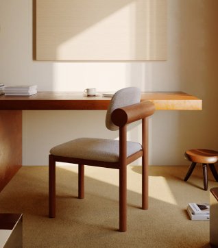 Furniture inspired by our land & resources, clear lines that reflect a patient & mastered gesture.